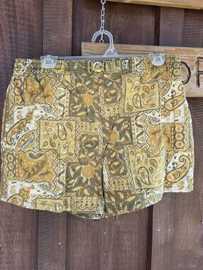 Men's Vintage Jantzen Swim Trunks Gold Paisley